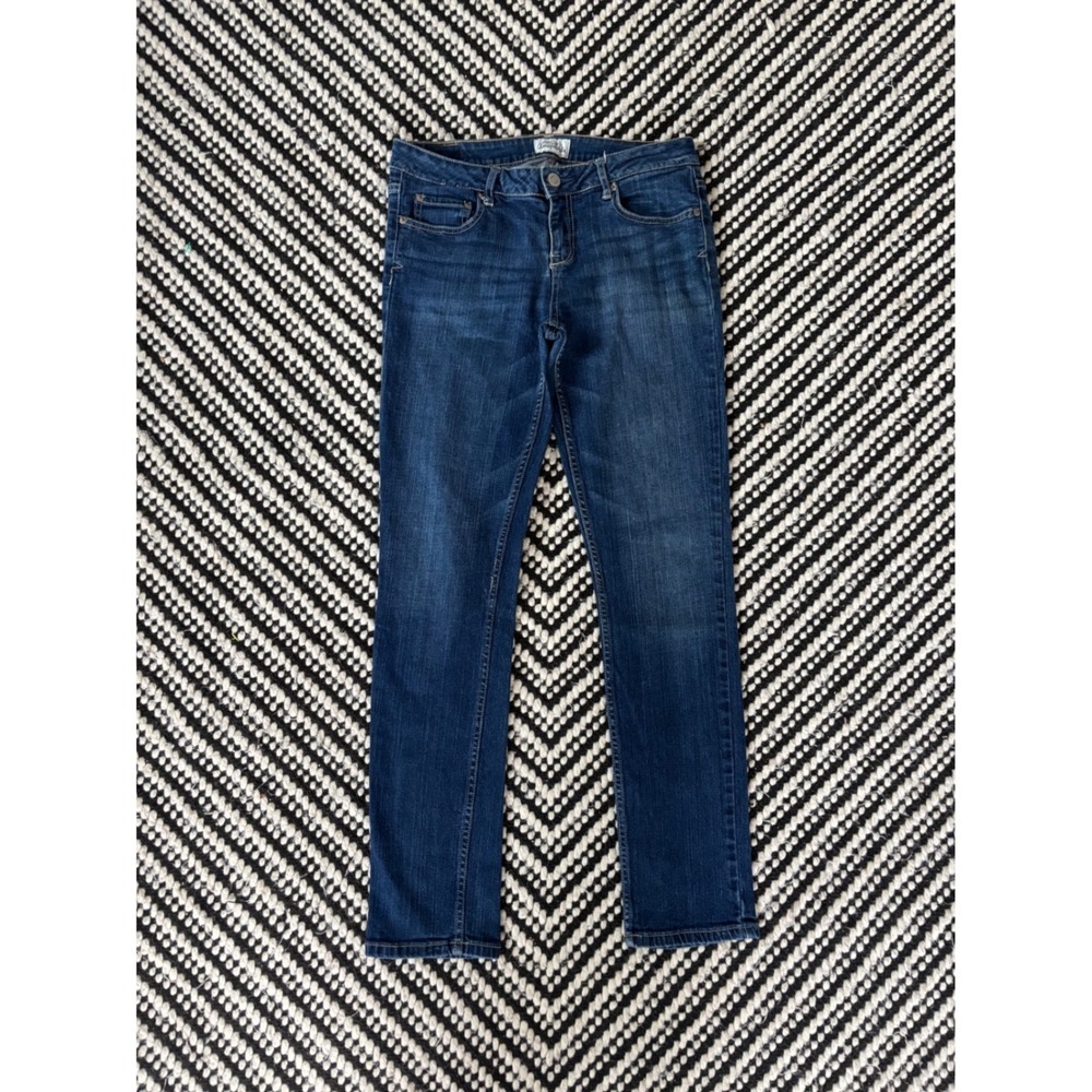 Aeropostale Bayla Skinny Jeans Dark Wash Low Rise Denim Blue Women 7/8 Reg Y2K